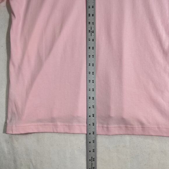 Tommy Hilfiger Henley Polo Shirt Men's XL Custom Fit Pink 100% Cotton - Picture 7 of 12